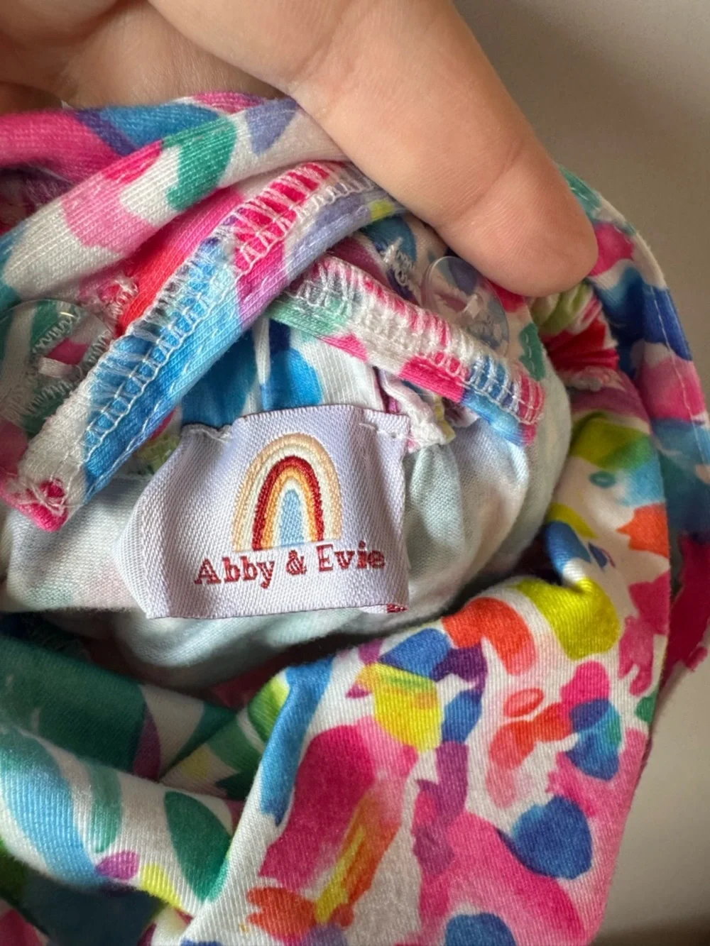 Abby & Evie Baby Boutique‎ Bright Watercolor Print Ruffle Bubble Romper 3 Months